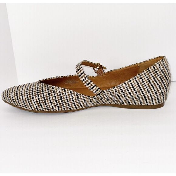 Lucky Brand Mary Jane Flats Pointed Toe Plaid Strap Preppy Comfort Y2K Size 10 - Picture 12 of 16